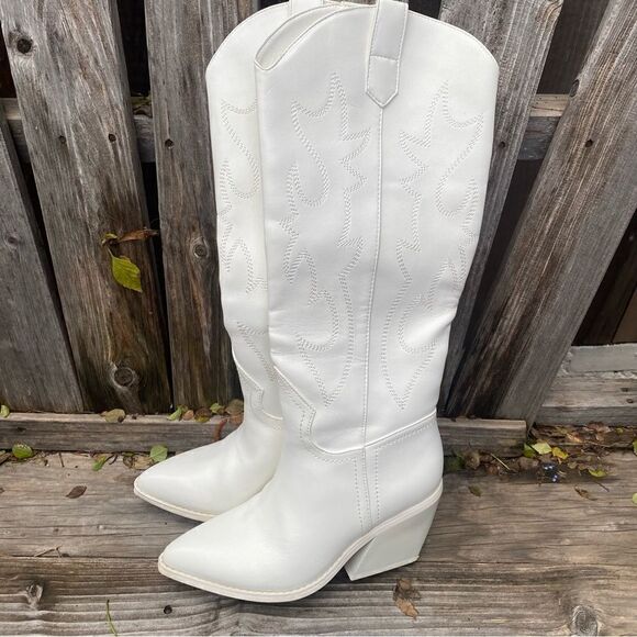 Madden Girl Arizona western Boot in Bone Paris size 6 - Picture 15 of 16